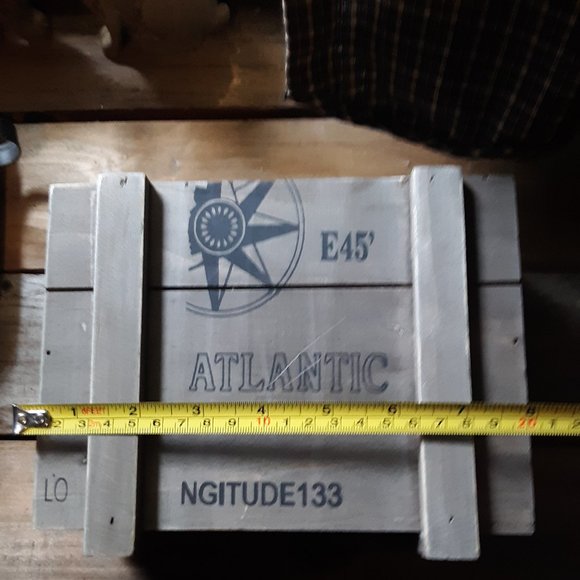 - Nautical Theme Wood Box - Picture 3 of 7